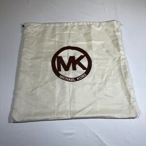 Michael Kors Large Handbag Dust Bag Cover White Satin Drawstring 21x21